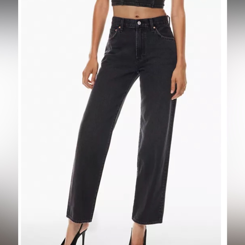 THE '90S MARLO HI-RISE BAGGY JEAN - Black Eyeliner